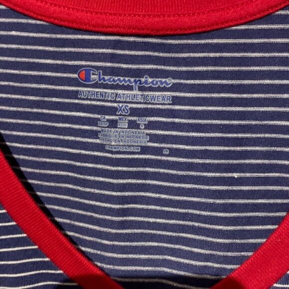 Champion Women's Multicolor Heritage V-Neck Ring Stripe Tank Top Size XS NWT - Picture 3 of 8